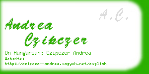 andrea czipczer business card